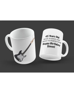 Guitarist Fender Stratocaster Mug Birthday Present - Various Colours Plus Custom Options