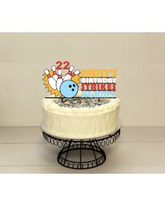 Customisable Bowling Cake Topper for Teens and Adults - Any Colour Option