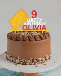 Personalised Plastic Cake Topper for Custard Cream Biscuit and Cookie Lovers