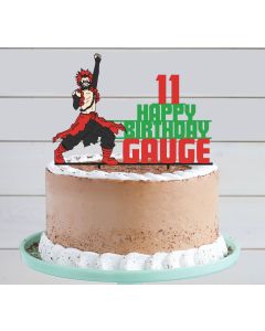Customised Eijiro Kirishima Cake Topper - Any Color, My Hero Anime Design