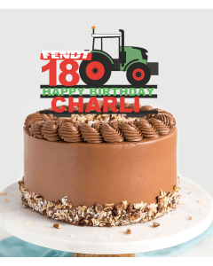 Fendt Tractor Cake Topper – Personalised – Custom Name & Age – Farming Birthday Keepsake
