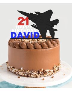 Customisable USAF Fighter Jet F15 Cake Topper - Choose Any Colour