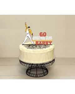 Freddie Mercury Queen Music ANY COLOUR Personalised Custom PLASTIC Cake Topper
