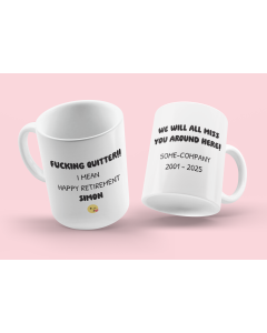 F**king Quitter | Rude | Funny | Retirement | New Job | Customised Name/Company