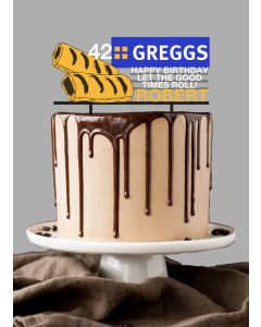 Personalised Sausage Roll Enthusiast Cake Topper