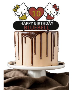 H.K Inspired ANY COLOUR Personalised Custom PLASTIC Birthday Cake Topper