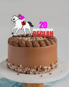 Horse Racing Jockey, ANY COLOUR Personalised Custom PLASTIC Cake Topper