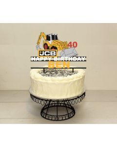 Digger Excavator Groundworks ANY COLOUR Personalise Custom PLASTIC Cake Topper