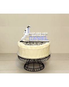 M.J Smooth Criminal ANY COLOUR Personalised PLASTIC Cake Topper