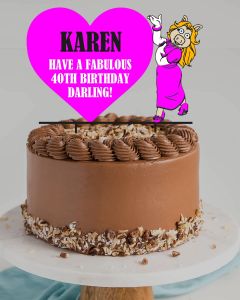 Muppets Miss Piggy ANY COLOUR Personalised Custom PLASTIC Birthday Cake Topper