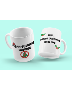 Bah-Fucking-Humbug Mug | Funny Christmas Gift | Personalised Anti-Christmas Present | Scrooge Cup