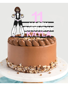 Ochaco Uraraka Anime Cake Topper – Personalised – Custom Name & Age – Hero Birthday Keepsake