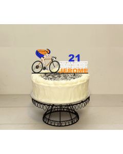 Road Racing Cyclist Cake Topper – Personalised – Any Colour – Custom Gift