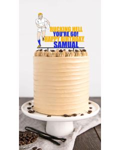 Rugby Any Colour Any Kit Personalised Custom Plastic Cake Topper Any Occassion