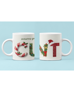 Seasonal Cunt Mug | Funny Christmas Gift | Rude Holiday Present | Cheeky Xmas Cup