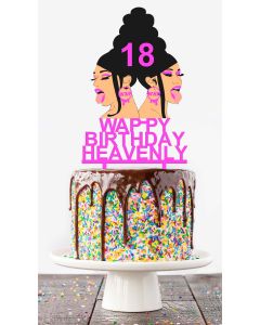 WAP Music Birthday Premium Customisable PLASTIC Cake Topper