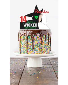 Personalised WKD Wiz of Oz Cake Topper - Custom Name, Age & Colour Options