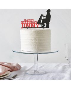 Music Keyboard ANY COLOUR Personalised Custom PLASTIC Cake Topper