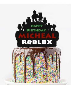 RB Gaming Player Birthday Premium Customisable Boys/Girls PLASTIC Cake Topper