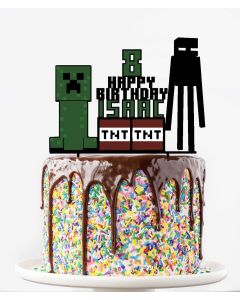 Premium Plastic Cake Topper for Minecraft-Themed Birthday - Any Characters!!