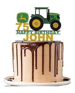 J.D Tractor/Farmer ANY COLOUR Personalised Custom PLASTIC Cake Topper