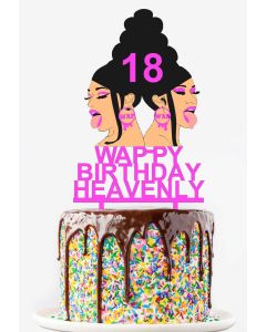 WAP Music Birthday Premium Customisable PLASTIC Cake Topper