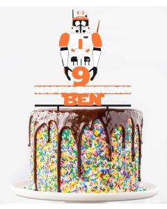 S.Wars Commander Cody ANY COLOUR Personalised Custom PLASTIC Cake Topper