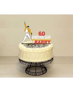 Freddie Mercury Queen Music ANY COLOUR Personalised Custom PLASTIC Cake Topper
