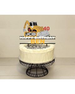 Digger Excavator Groundworks ANY COLOUR Personalise Custom PLASTIC Cake Topper
