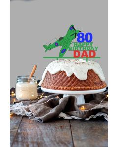Spitfire RAF WW2 Vintage Any Colour Personalised Custom PLASTIC Cake Topper